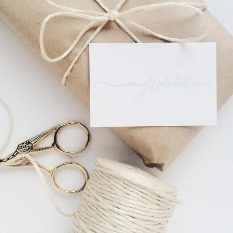 'congratulations' gift giving card - Numpfer