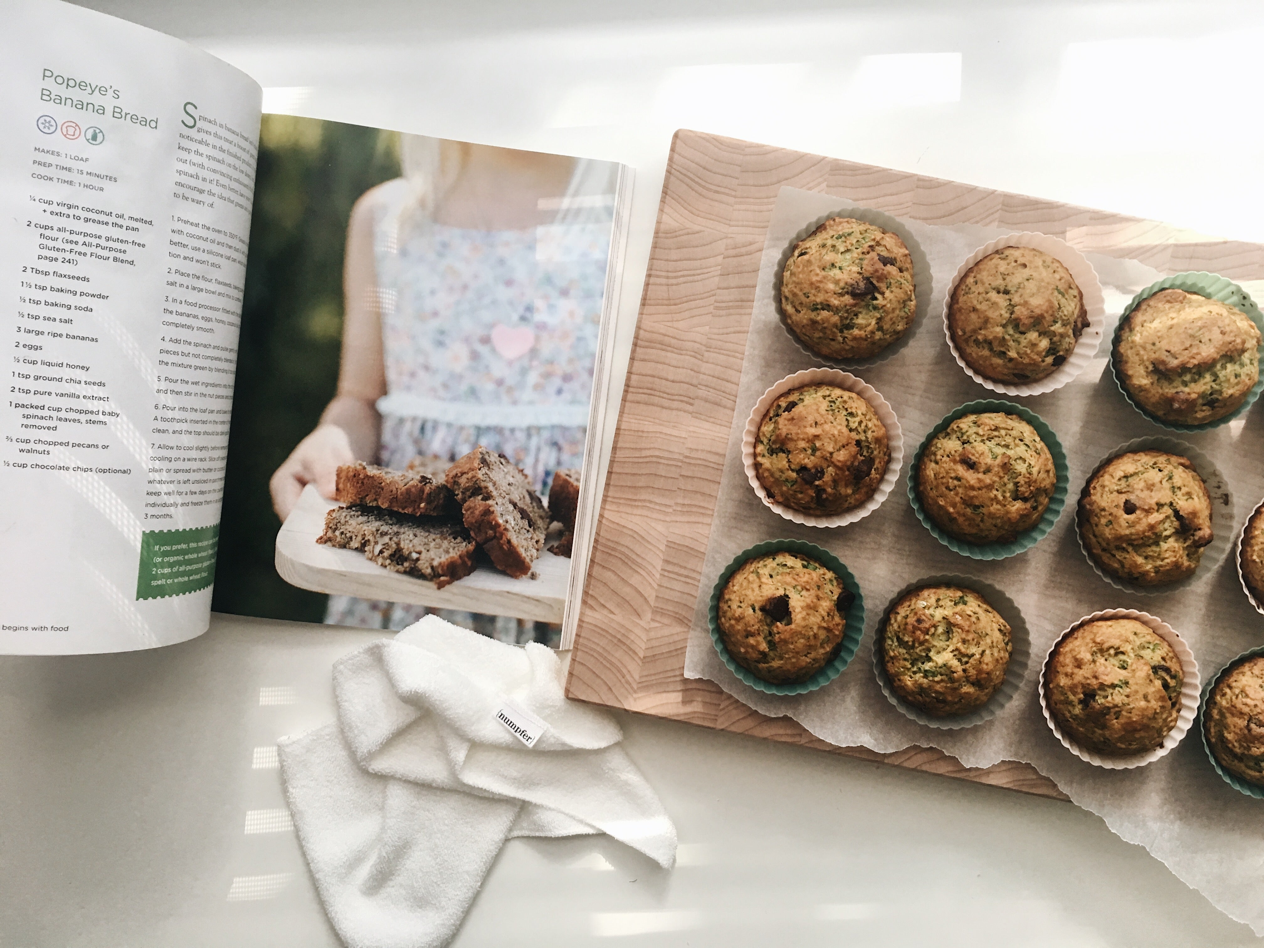 Kid Friendly Banana Spinach Muffins